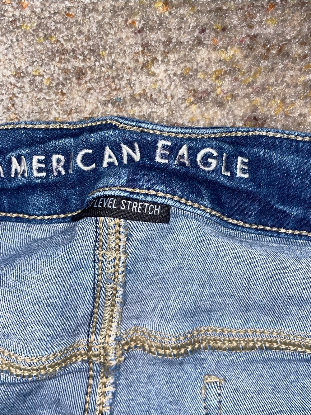 American Eagle Outfitters Dark Blue Distressed Women’s Jeggings Size 22 reg - Picture 9 of 12